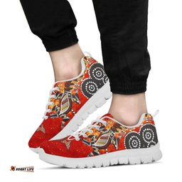 Aboriginal Crocodile And Kangaroo Patterns Aboriginal Dot Sneakers