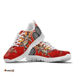 Aboriginal Crocodile And Kangaroo Patterns Aboriginal Dot Sneakers