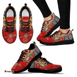 Aboriginal Crocodile And Kangaroo Patterns Aboriginal Dot Sneakers