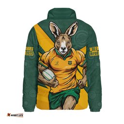 Aussie Wallabies Aboriginal Strength Wear Wallabies Rugby Edition Yellow Padded Jacket