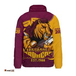 Brisbane Broncos Battle For Glory Rugby Finals Edition Padded Jacket