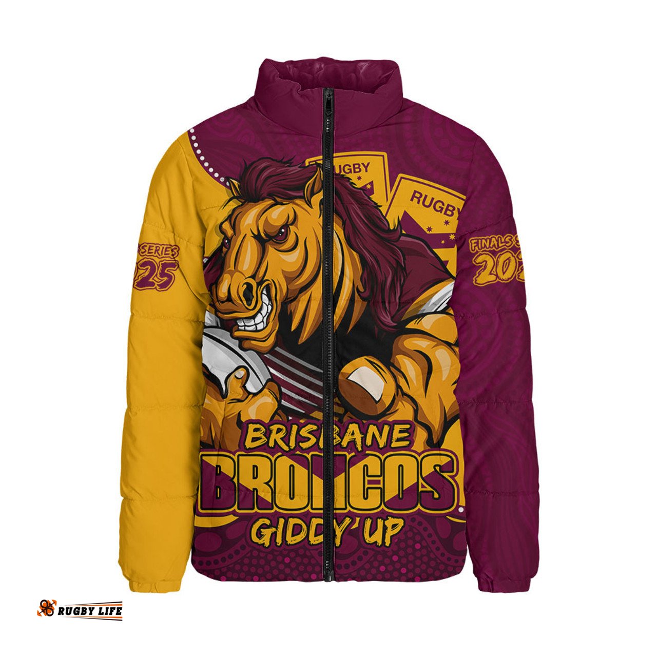 Brisbane Broncos Battle For Glory Rugby Finals Edition Padded Jacket