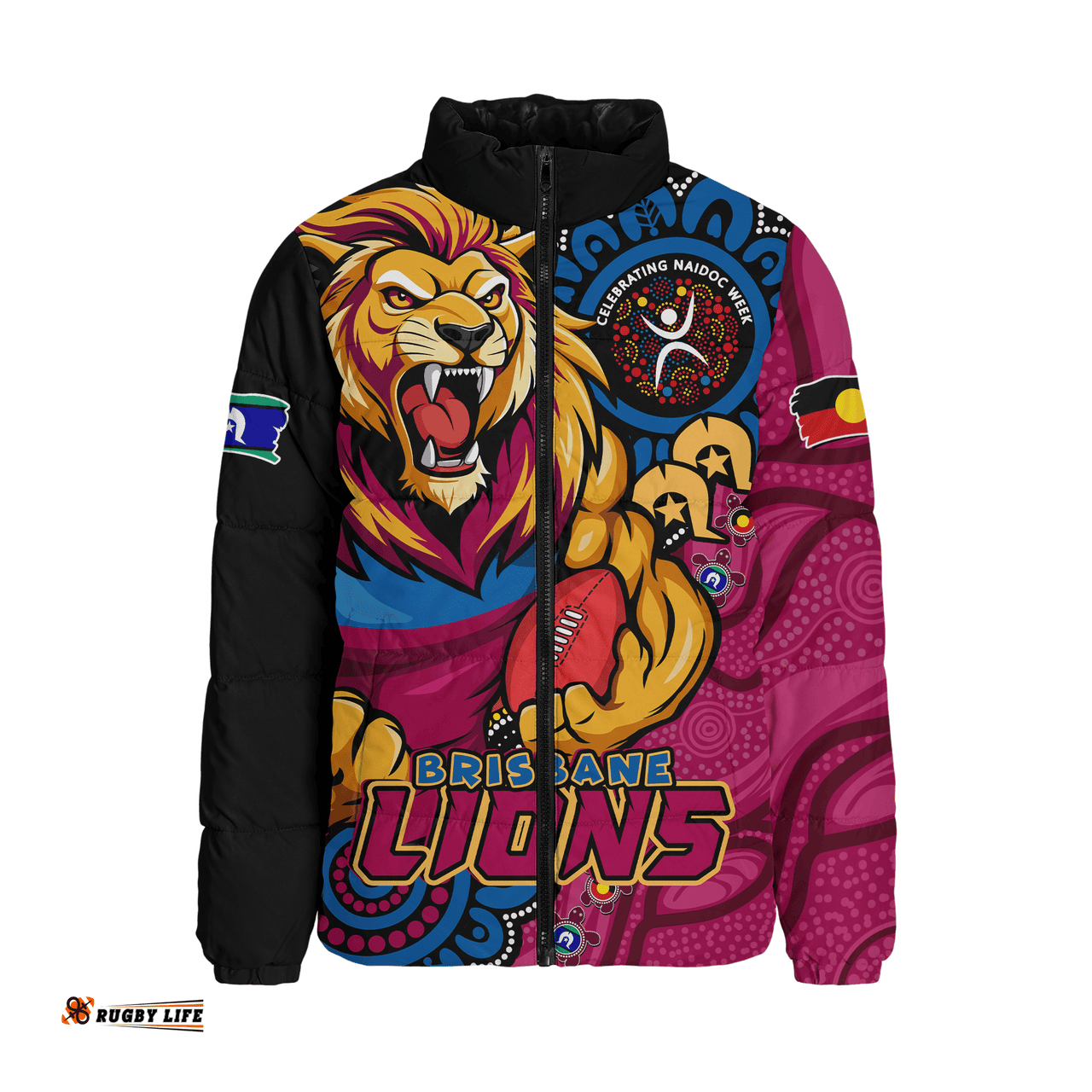 Brisbane Lions Power Through Generations NAIDOC Edition Padded Jacket