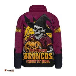 Brisbane Broncos Dark Moon Rugby Halloween Battle Edition Padded Jacket