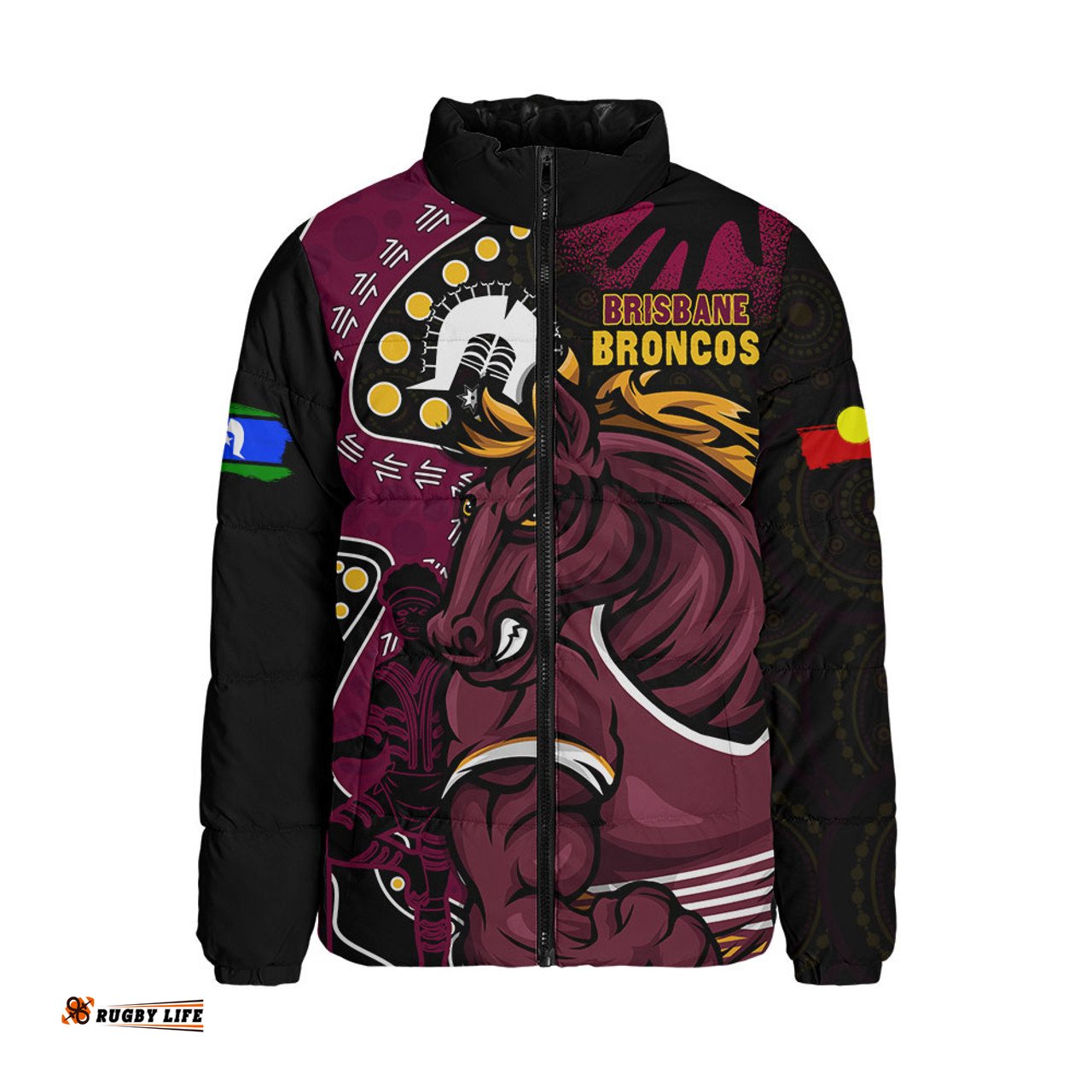 Brisbane Broncos NAIDOC Indigenous Warrior Spirit Padded Jacket