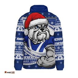 Canterbury Bankstown Bulldogs Ugly Knit Style For Christmas Game Fans Padded Jacket