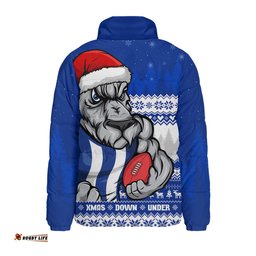 North Melbourne Merry Christmas Down Under Footy Power Style Padded Jacket