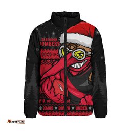 Essendon Merry Christmas Down Under Footy Power Style Padded Jacket