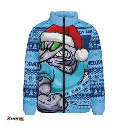 New South Wales Blues Ugly Knit Style For Christmas Game Fans Padded Jacket