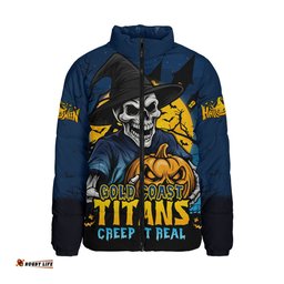 Gold Coast Titans Dark Moon Rugby Halloween Battle Edition Padded Jacket