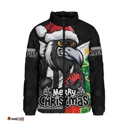 Collingwood Santa Scoring Touchdown On Christmas Game Day Padded Jacket