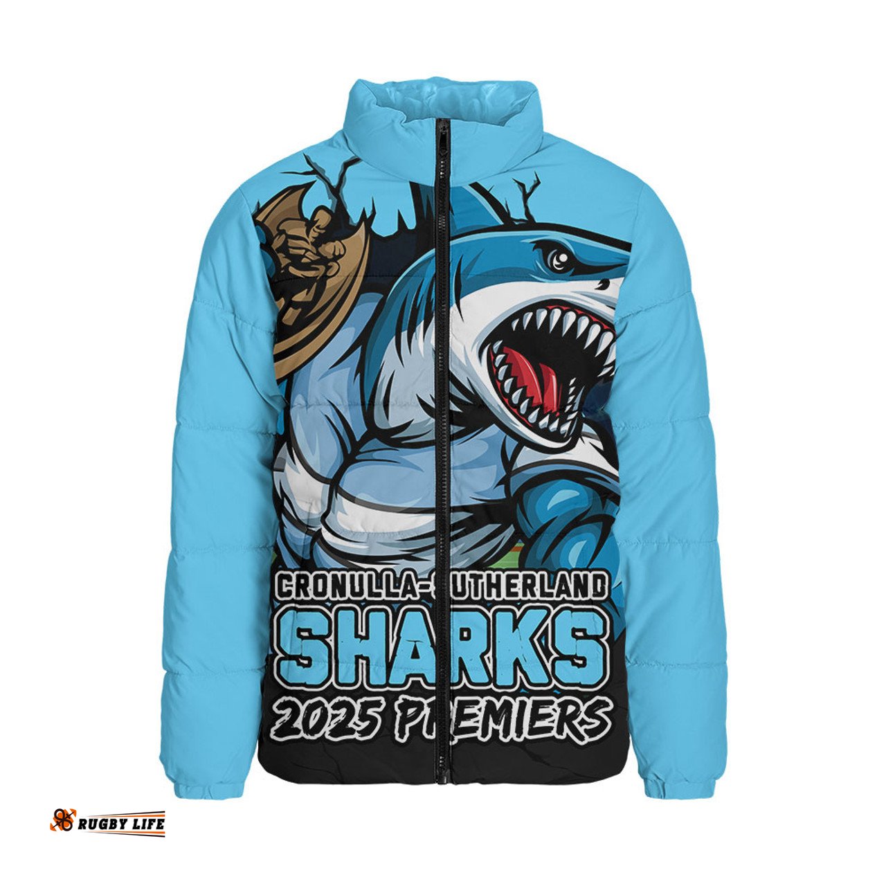 Cronulla Sutherland Sharks Unleash Power In The Ultimate Battle Padded Jacket