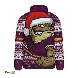 Queensland Maroons Ugly Knit Style For Christmas Game Fans Padded Jacket