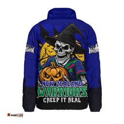 New Zealand Warriors Dark Moon Rugby Halloween Battle Edition Padded Jacket