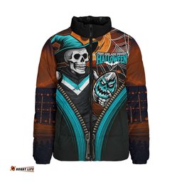 Port Adelaide Halloween Night Reaper Zipper Padded Jacket
