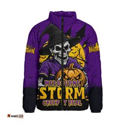Melbourne Storm Dark Moon Rugby Halloween Battle Edition Padded Jacket