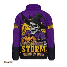 Melbourne Storm Dark Moon Rugby Halloween Battle Edition Padded Jacket