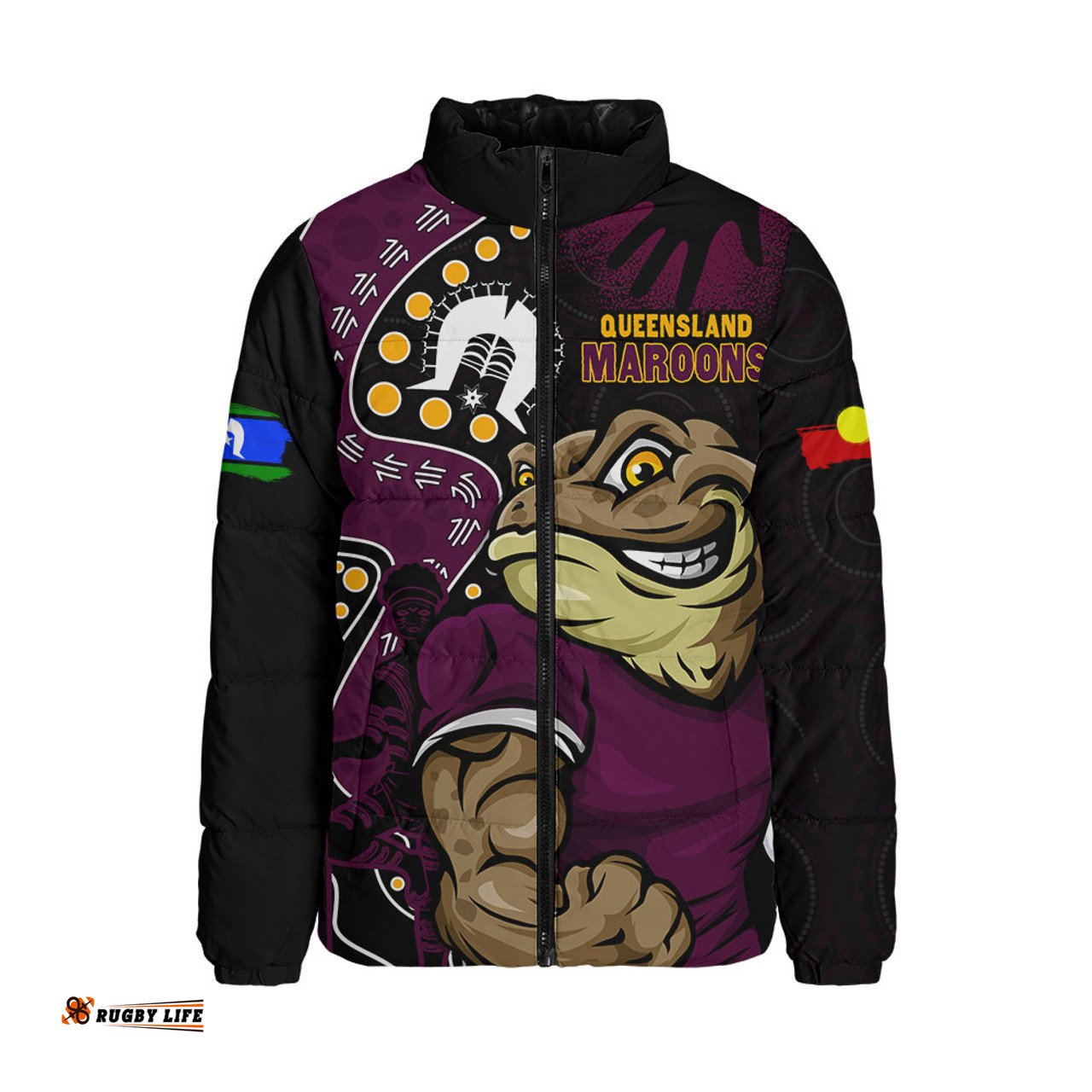 Queensland Maroons NAIDOC Indigenous Warrior Spirit Padded Jacket