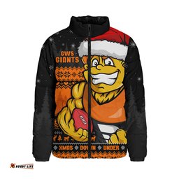 GWS GIANTS Merry Christmas Down Under Footy Power Style Padded Jacket