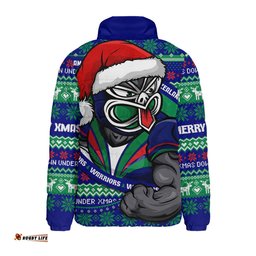 New Zealand Warriors Ugly Knit Style For Christmas Game Fans Padded Jacket