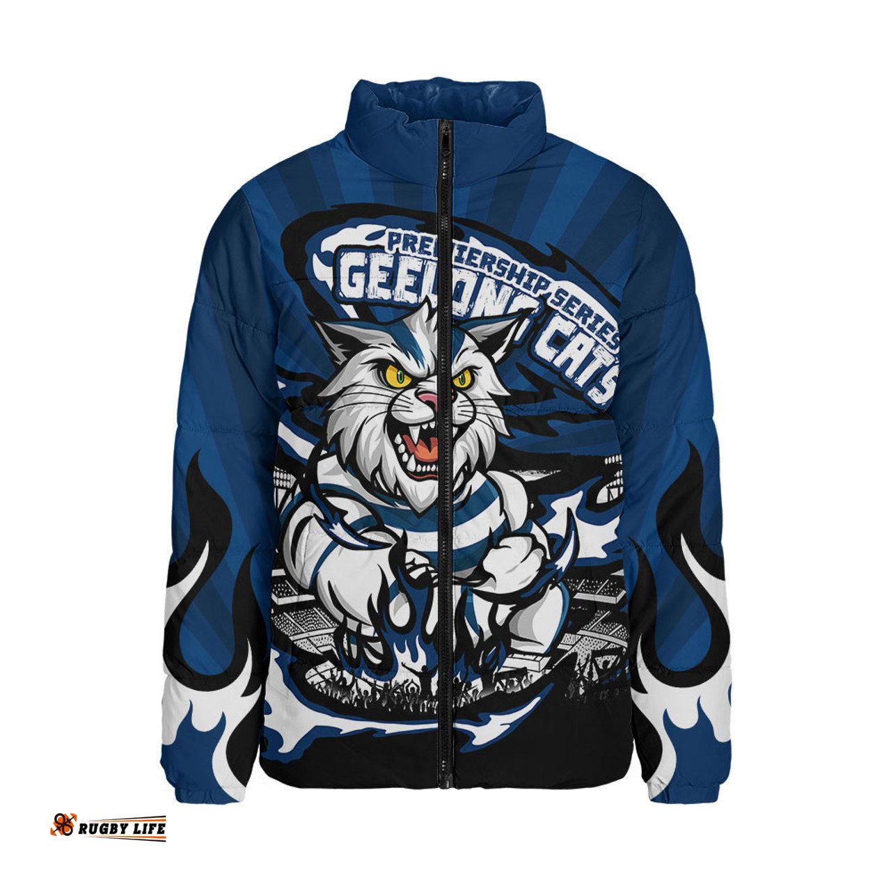 Geelong Cats Premiership Series Flame Edition Padded Jacket