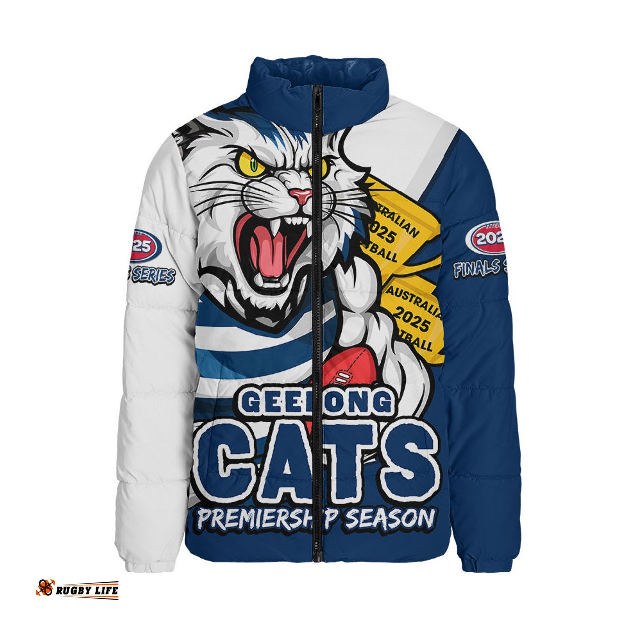 Geelong Cats Australian Football Finals Premiership Spirit Padded Jacket