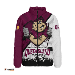Queensland Maroons Origin Battleground Maroons Unleashed Padded Jacket