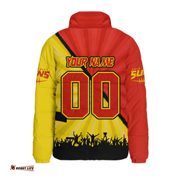 Gold Coast SUNS Breaking Through Fan Design Padded Jacket
