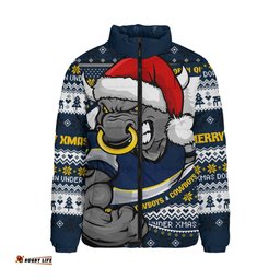North Queensland Cowboys Ugly Knit Style For Christmas Game Fans Padded Jacket
