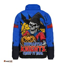 Newcastle Knights Dark Moon Rugby Halloween Battle Edition Padded Jacket