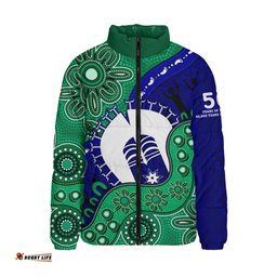 Indigenous Australian Aboriginal Shared Journey Spirit And Country Padded Jacket