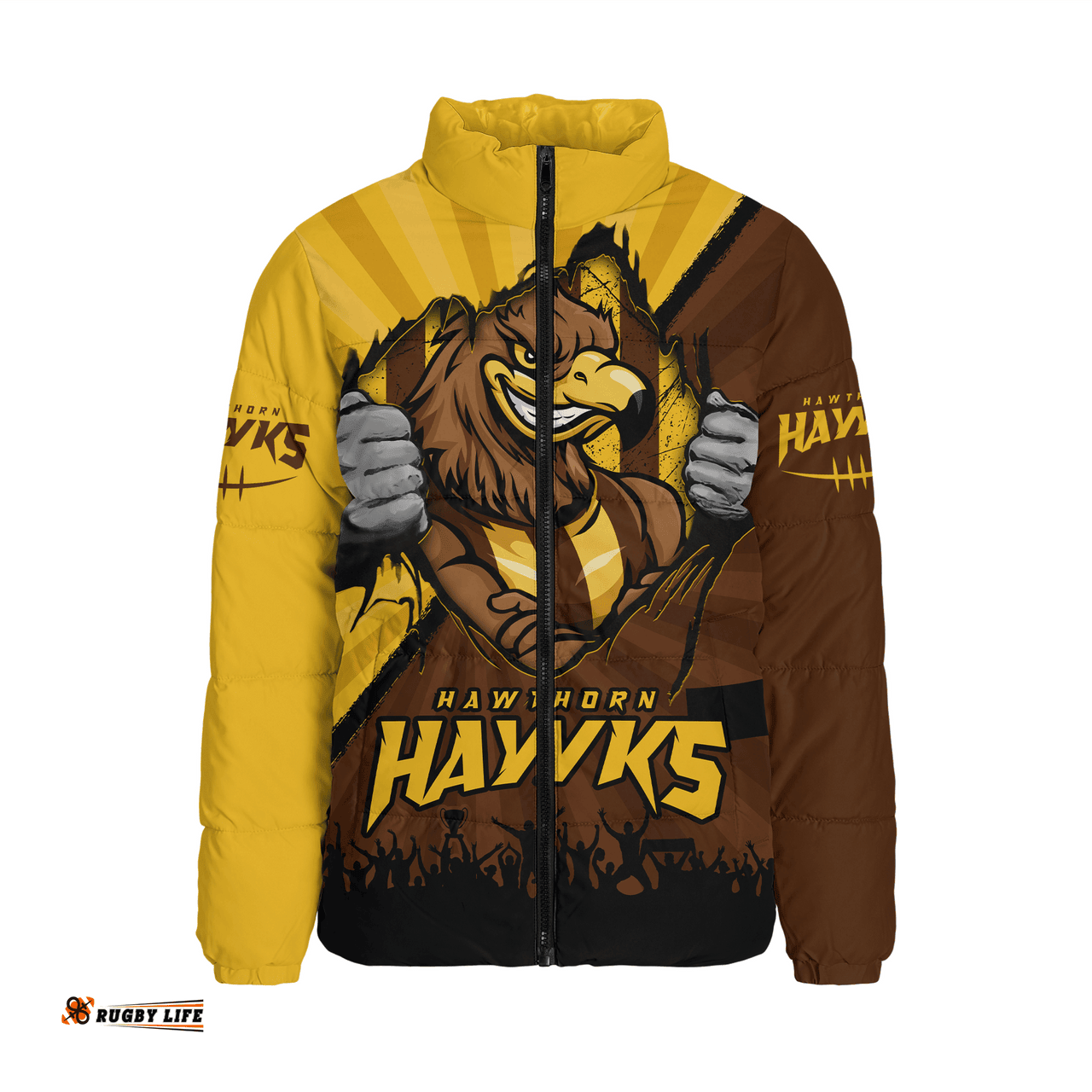 Hawthorn Breaking Through Fan Design Padded Jacket