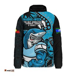 Cronulla Sutherland Sharks NAIDOC Indigenous Warrior Spirit Padded Jacket