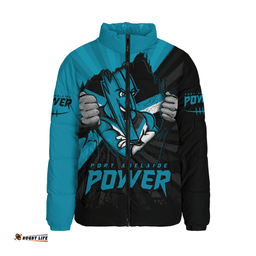 Port Adelaide Breaking Through Fan Design Padded Jacket
