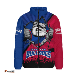 Western Bulldogs Breaking Through Fan Design Padded Jacket