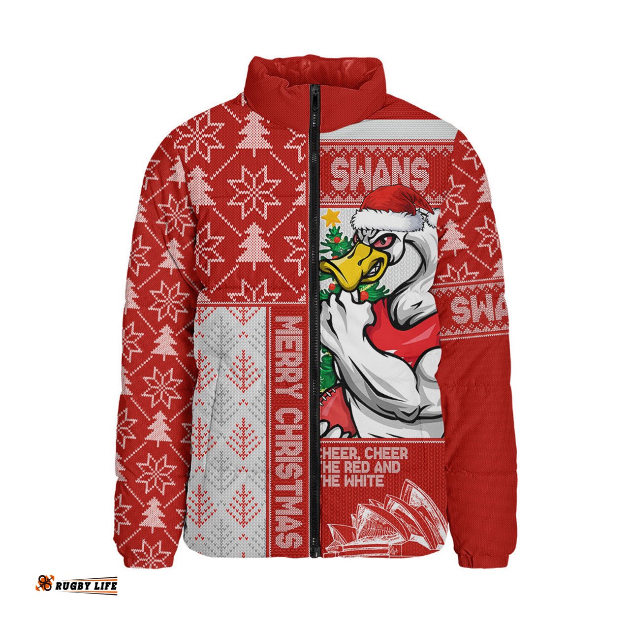Sydney Swans Merry Christmas Knit Style Festive Spirit Padded Jacket
