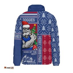 Western Bulldogs Merry Christmas Knit Style Festive Spirit Padded Jacket