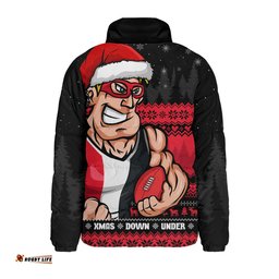 St Kilda Merry Christmas Down Under Footy Power Style Padded Jacket