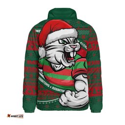 South Sydney Rabbitohs Ugly Knit Style For Christmas Game Fans Padded Jacket