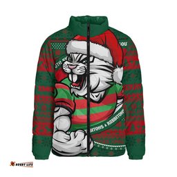 South Sydney Rabbitohs Ugly Knit Style For Christmas Game Fans Padded Jacket