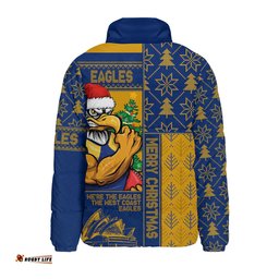 West Coast Eagles Merry Christmas Knit Style Festive Spirit Padded Jacket
