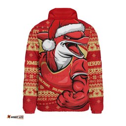Redcliffe Dolphins Ugly Knit Style For Christmas Game Fans Padded Jacket