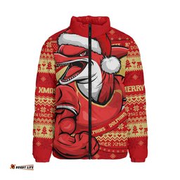 Redcliffe Dolphins Ugly Knit Style For Christmas Game Fans Padded Jacket