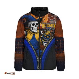West Coast Eagles Halloween Night Reaper Zipper Padded Jacket