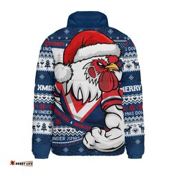 Sydney Roosters Ugly Knit Style For Christmas Game Fans Padded Jacket