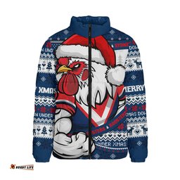 Sydney Roosters Ugly Knit Style For Christmas Game Fans Padded Jacket