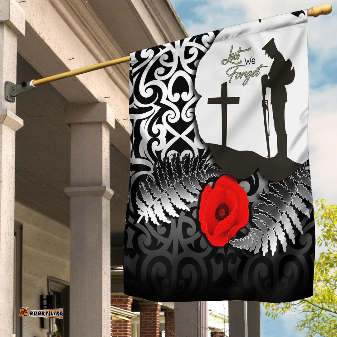 Rugbylife Flag - Anzac Day Poppy Remembrance Flag - Rugby Life