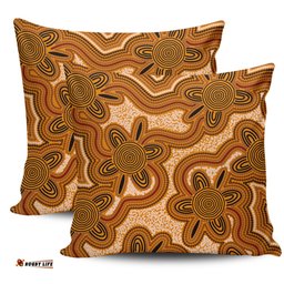 Australia Aboriginal Aboriginal Art Background Connection Concept Pillow