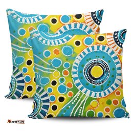 Australia Aboriginal Beautiful Abstract Pastel Pillow