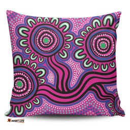 Australia Aboriginal Dot Patterns From Indigenous Australian Culture Pillow